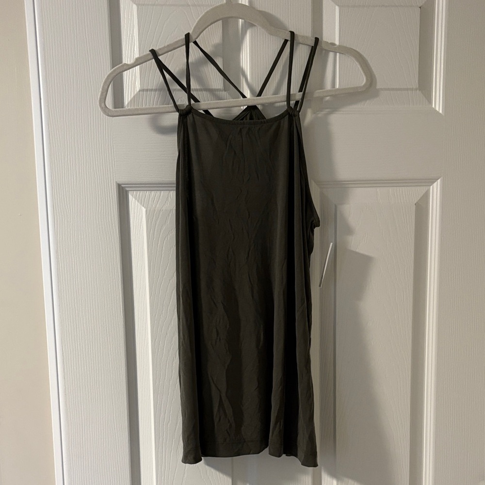 LOFT Black Strappy Top